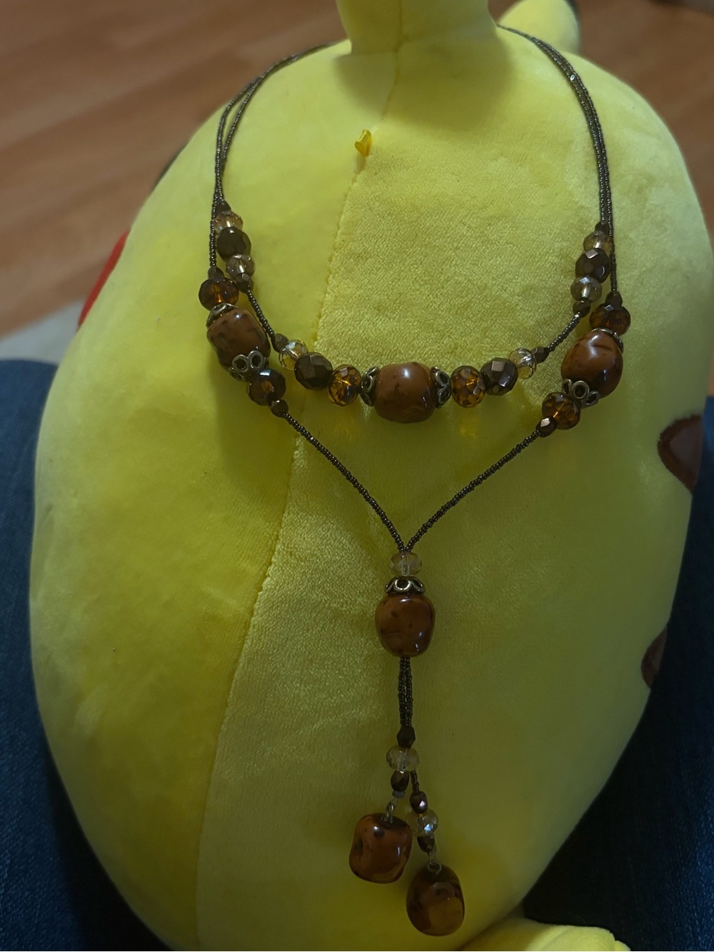 Handcrafted Brown Bead Layered Necklace